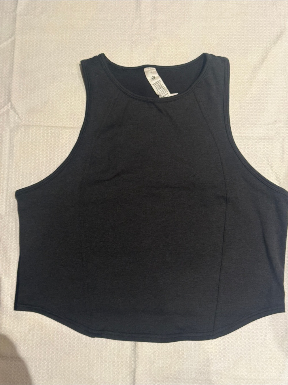lululemon athletica Black Sleeveless Cropped Tank
